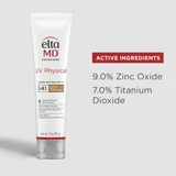 EltaMD UV Physical tube with active ingredients callout