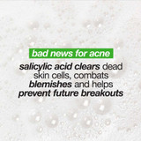 Foam bubbles with text on salicylic acid