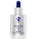 iS Clinical Youth Serum silver bottle with navy dropper