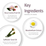 epionce Renewal Eye Cream key ingredients infographic with botanicals