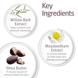 epionce Lytic Plus Tx key ingredients infographic with willow bark and shea butter