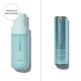 HydroPeptide Soothing Serum new eco packaging beside the previous teal bottle