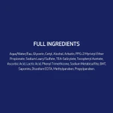 Obagi Nu-Derm Blend Fx full ingredients list on navy background