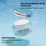 Water Drench Cloud Cream jar with 30% hyaluronic acid complex and Pentavitin callouts
