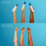 Arms before and after using St Tropez Self Tan Classic Bronzing Lotion