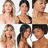 Six women with different skin tones