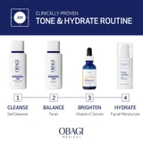 Obagi 4-step AM tone and hydrate routine featuring Nu-Derm Toner