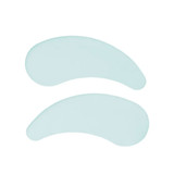 Pair of translucent pale blue hydrogel eye masks