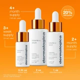 Dermalogica BioLumin-C Serum 0.34 oz, 2 oz and 1 oz sizes with supply estimates