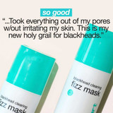 Two Fizz Mask bottles with customer quote