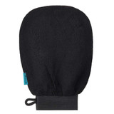 St Tropez Tan Remover Mitt, black exfoliating mitt with hanging loop