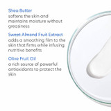 PCA Skin Collagen Hydrator key ingredients infographic with cream swatch
