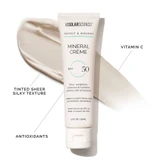 Mineral Crème tube with tinted sheer texture, vitamin C, antioxidants callouts