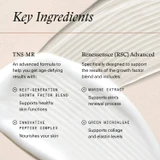 SkinMedica TNS Advanced+ Serum key ingredients infographic