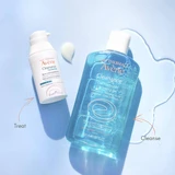 Cleanance serum and cleanser bottles labeled treat and cleanse