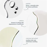 Eye gel ingredients: peptide, caffeine and rosemary leaf extract