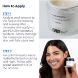 How to apply steps with the jar and a smiling woman