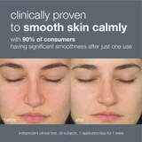 Before and after faces, clinically proven to smooth skin calmly