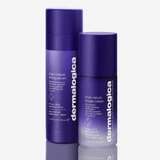 Dermalogica Phyto-Nature Firming Serum and Oxygen Cream purple bottles side by side
