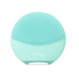 Foreo LUNA 4 Mini facial cleansing brush in aqua blue