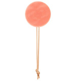 Foreo LUNA 4 Body in Peach Perfect, brush side with leather strap