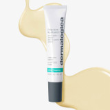 Liquid patch tube with a pale yellow splash