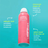 Bacne Spray can with key ingredients: salicylic acid, argan oil, witch hazel, tea tree