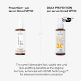 Prevention+ sun serum tinted compared with new DAILY PREVENTION sun serum tinted