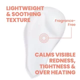 Smear of white cream with lightweight and fragrance-free text