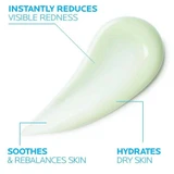 Green-tinted cream swirl with soothing and hydrating text
