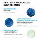 Neurosensine, thermal spring water and green pigment ingredient callouts