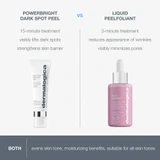 PowerBright Dark Spot Peel compared with Liquid Peelfoliant chart
