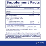 Supplement facts for O.N.E. Omega, 30 servings