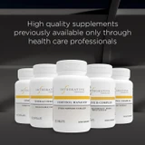 Row of Integrative Therapeutics bottles, professional quality graphic