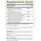 Supplement facts and directions for HPA Adapt