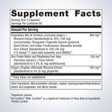 Supplement facts panel for Inflavonoid Intensive Care