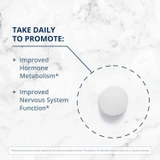 White tablet with take daily to promote callout