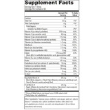 MetaKids Multivitamin soft chew supplement facts panel