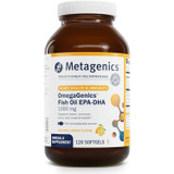 Metagenics OmegaGenics Fish Oil EPA-DHA 1000 Lemon 120 softgels bottle