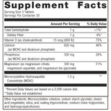 Bone Builder with Magnesium 90 tablet supplement facts panel