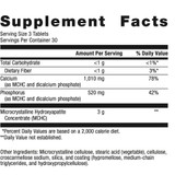 Supplement facts for Bone Builder Extra Strength, 30 servings