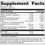 Metagenics Vitamin B-Complex supplement facts, 60 tablet size