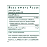 Curcuma Supreme supplement facts panel