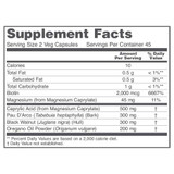 OrthoFlora Yeast Support supplement facts with biotin, caprylic acid, pau d'arco, black walnut and oregano