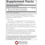 Cogumin SLCP supplement facts, 400 mg Longvida optimized curcumin extract per capsule