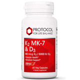 Protocol for Life Balance K2 MK-7 & D3 60 veg capsules bottle