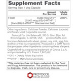 5-Methyl Folate supplement facts panel