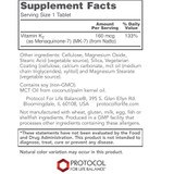 MK-7 supplement facts panel, 1 tablet serving