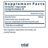Vital Nutrients Boswellia Extract - 90 Capsules VNT56114 BeautifiedYou.com