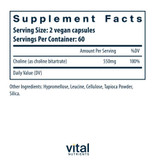 Vital Nutrients Choline - 120 Capsules VNT87112 BeautifiedYou.com